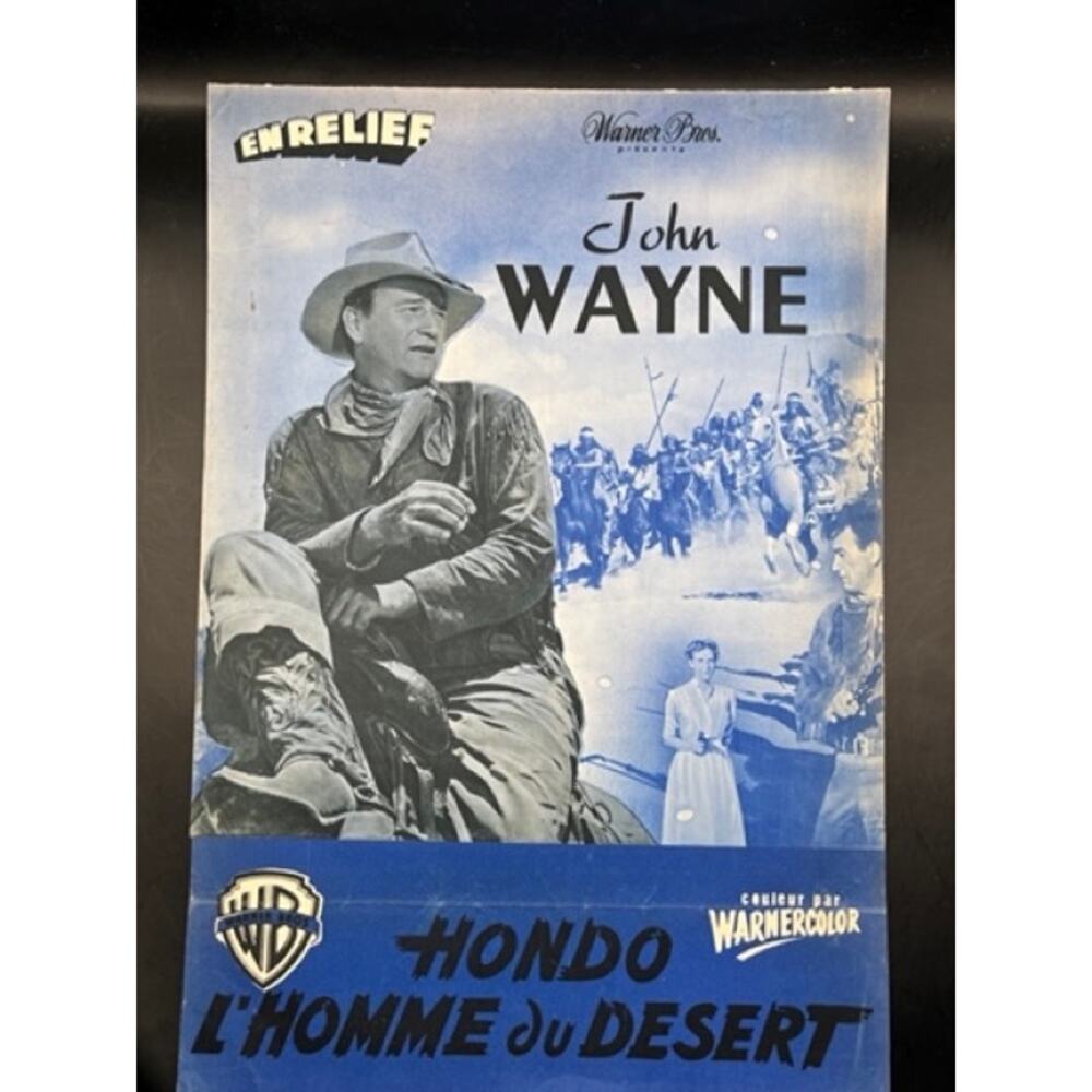 Rare French 1953 Hondo Pressbook John Wayne Duke, True Grit, Cowboy, Western